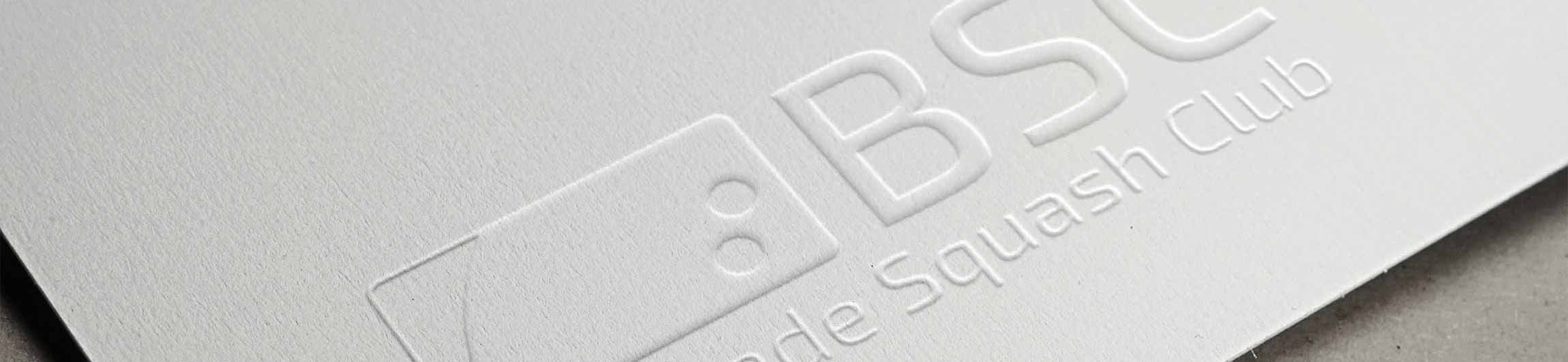 Belgrade Squash Club Logo Paper Emboss